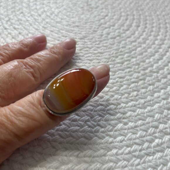 Beautiful SARDONYX Handmade Sterling 925 Ring Size 6.75 #883D - Picture 3 of 3